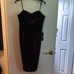 Black Halo Black Sheath Dress Sweetheart Neckline